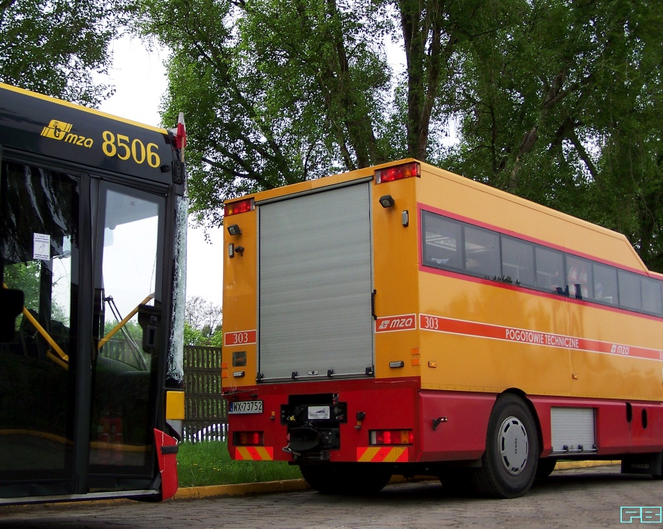 303, 8506
Narożniki w obu pojazdach do wymiany.
Słowa kluczowe: Iveco180E30 303 SU18 8506 ORT 2013